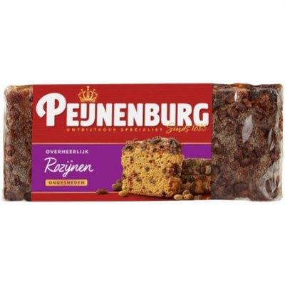Peijnenburg Ontbijtkoek rozijnen ongesneden